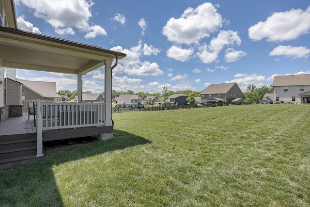 9016 Nestling Ridge Ct, College Grove, TN 37046 - view of yard with a residential view and a wooden deck