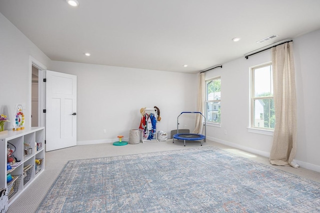 9016 Nestling Ridge Ct, College Grove, TN 37046 - rec room with baseboards, carpet, and recessed lighting