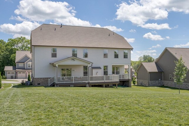 9016 Nestling Ridge Ct, College Grove, TN 37046 - back of house featuring a yard and a deck