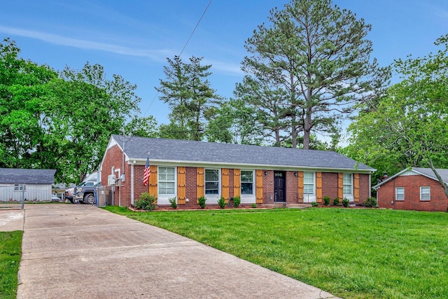 110 Marita Ave, Goodlettsville, TN 37072 - single story home featuring driveway, brick siding, and a front lawn