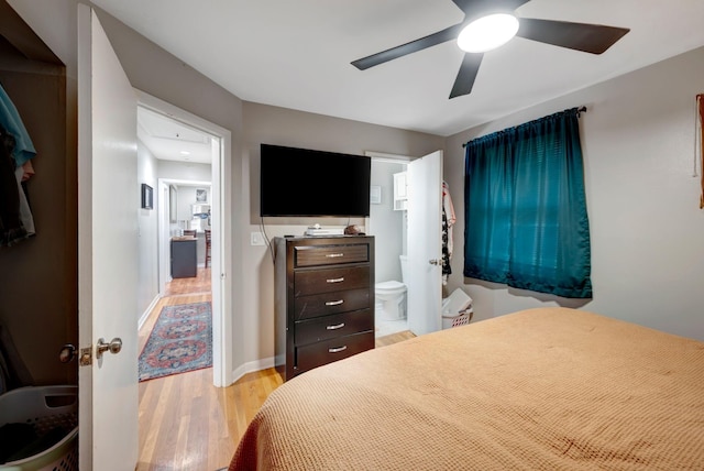 110 Marita Ave, Goodlettsville, TN 37072 - bedroom featuring light wood-style flooring, a ceiling fan, and baseboards
