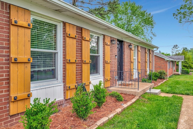 110 Marita Ave, Goodlettsville, TN 37072 - entrance to property with a yard, board and batten siding, and brick siding