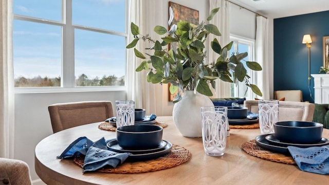 view of dining room