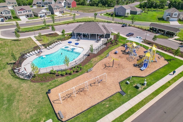 7401 Brady Ln, Antioch, TN 37013 - aerial view of residential area with a pool area