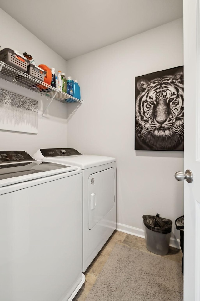 7401 Brady Ln, Antioch, TN 37013 - laundry room featuring independent washer and dryer and baseboards