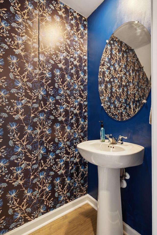 7401 Brady Ln, Antioch, TN 37013 - bathroom with wood finished floors and baseboards