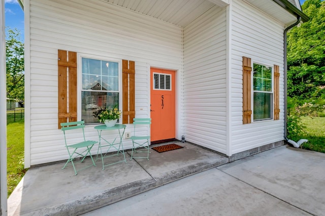 517 Main St, Burns, TN 37029 - view of exterior entry featuring a patio area
