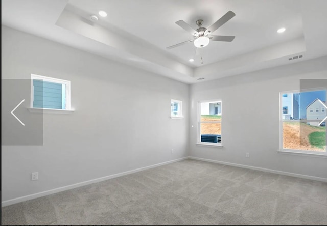 6152 Worthingtion, Columbia, TN 38401 - spare room featuring a raised ceiling, healthy amount of natural light, carpet flooring, recessed lighting, and baseboards