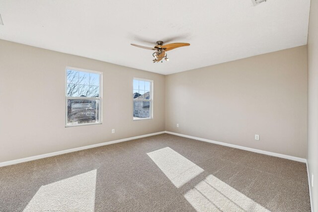 107 Owl Dr, Lebanon, TN 37087 - spare room featuring carpet flooring, ceiling fan, and baseboards