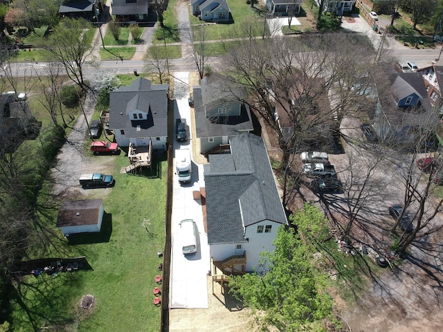 aerial view of residential area