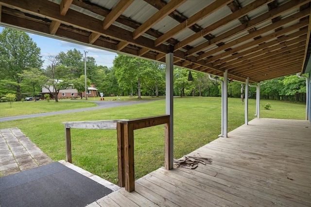 7158 Bahne Rd, Fairview, TN 37062 - deck with a yard and view of wooded area