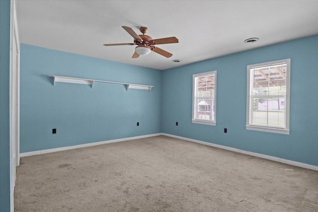 7158 Bahne Rd, Fairview, TN 37062 - spare room with carpet flooring, a ceiling fan, and baseboards