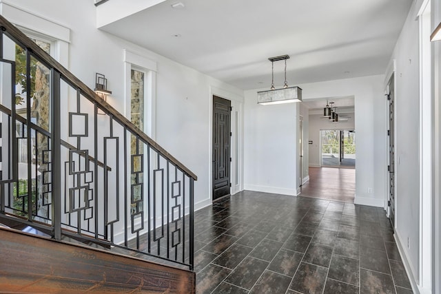 3910 Brick Church Pike, Nashville, TN 37207 - foyer with stairway and baseboards
