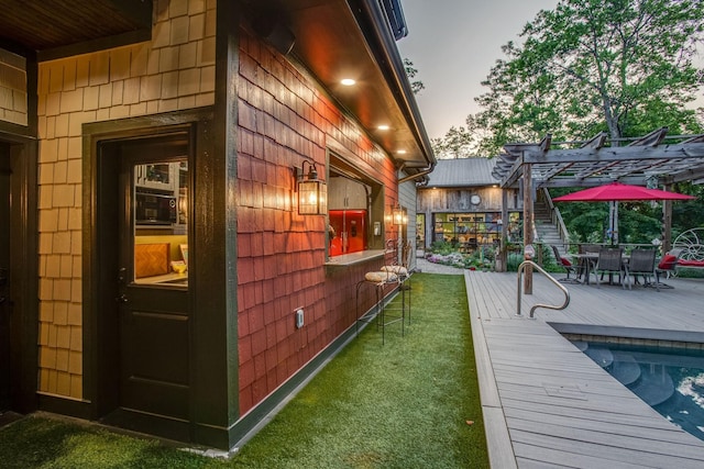 3910 Brick Church Pike, Nashville, TN 37207 - view of side of property with a wooden deck and outdoor dining area