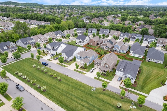 aerial perspective of suburban area