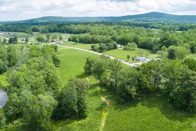 aerial view of sparsely populated area featuring mountains