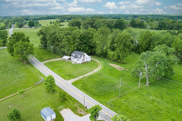 aerial view of sparsely populated area