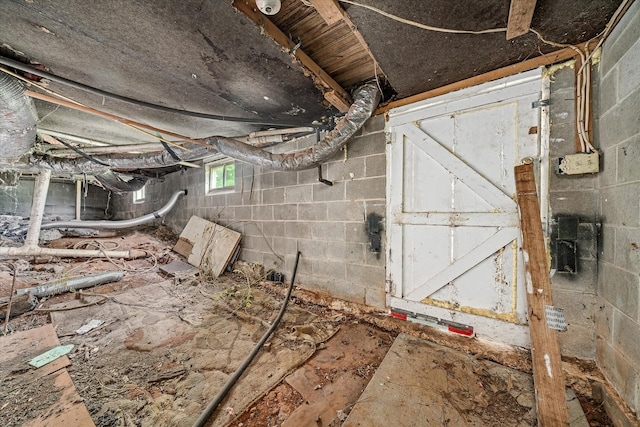 view of basement