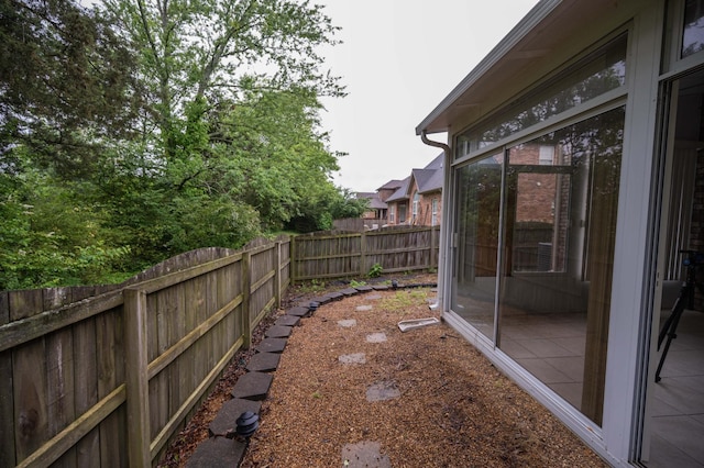 view of fenced backyard