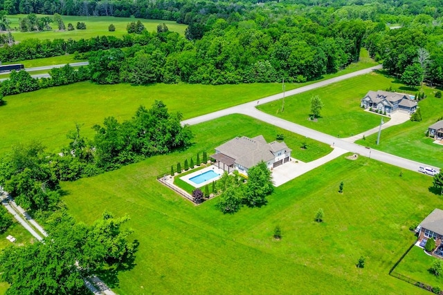 bird's eye view of a pool