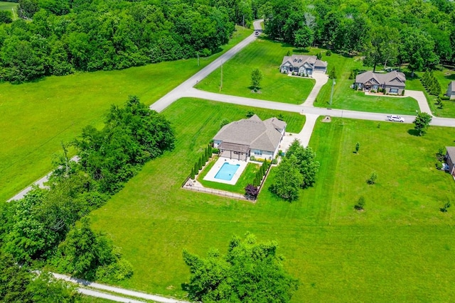 bird's eye view of a pool area