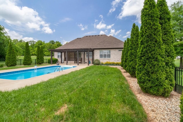 view of pool with a pergola