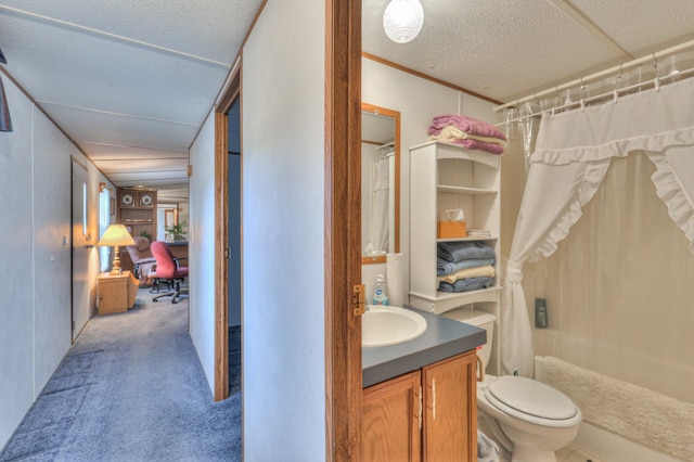 1687 Columbia Rock Rd, Columbia, TN 38401 - bathroom with curtained shower, vanity, and toilet