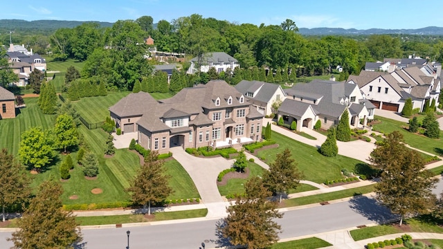 1461 Witherspoon Dr, Brentwood, TN 37027 - aerial view of residential area featuring mountains