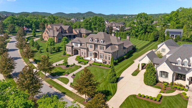 1461 Witherspoon Dr, Brentwood, TN 37027 - aerial view of residential area featuring a mountainous background