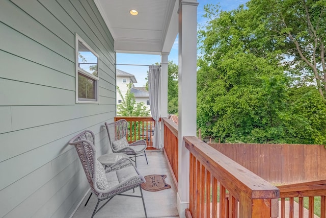 balcony with a porch