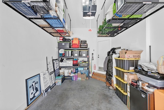 storage area featuring a garage