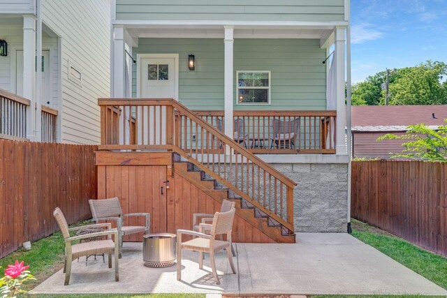 view of patio / terrace with fence