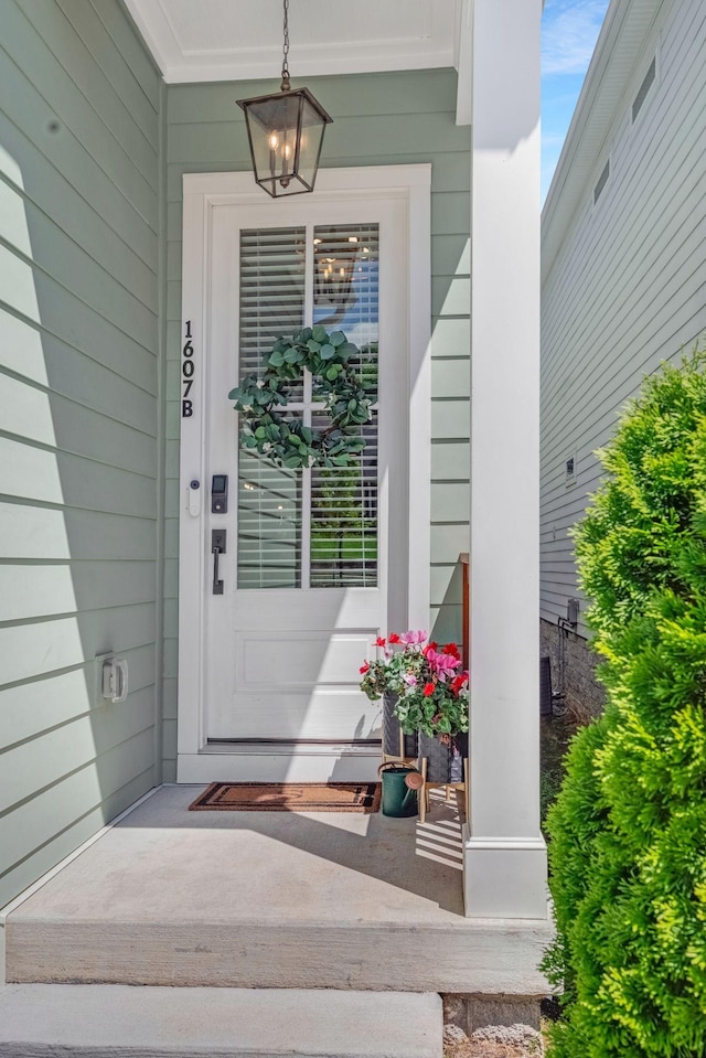 view of doorway to property