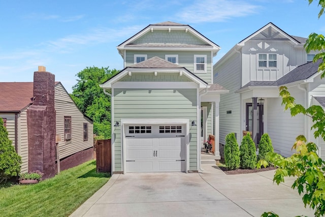 view of front of house with concrete driveway