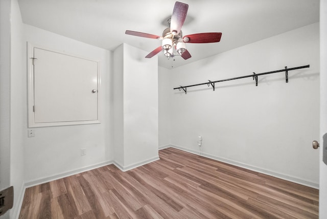 3031 Trice Pl, Lebanon, TN 37087 - empty room featuring wood finished floors, a ceiling fan, and baseboards