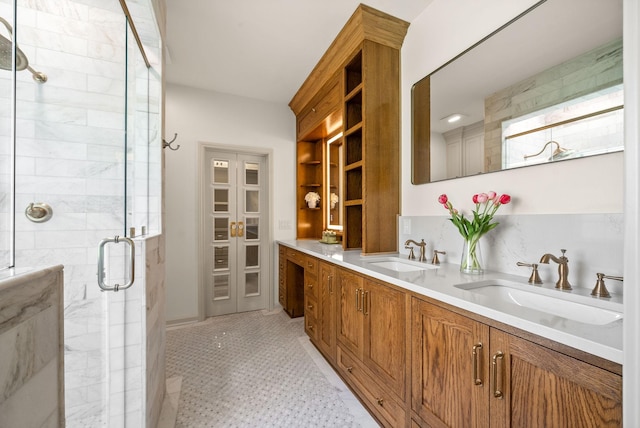 3031 Trice Pl, Lebanon, TN 37087 - bathroom with a stall shower and double vanity