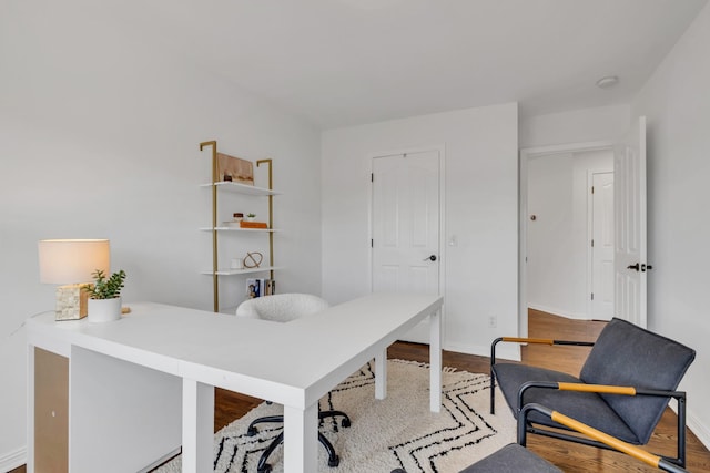 1206 Forest Lake Ct, Franklin, TN 37064 - office area with wood finished floors and baseboards
