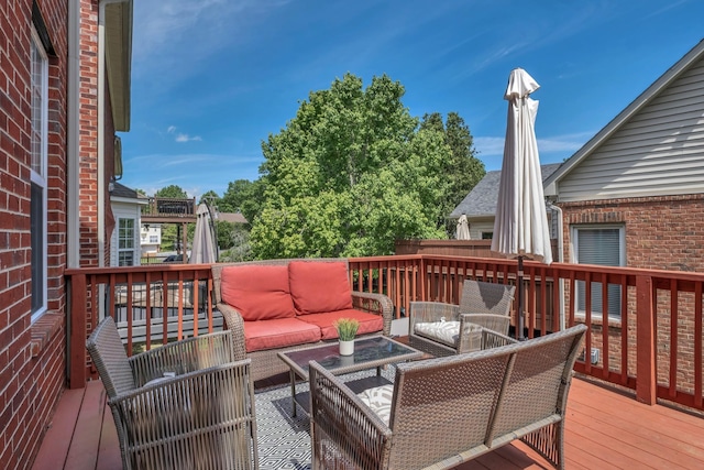 1206 Forest Lake Ct, Franklin, TN 37064 - deck featuring outdoor lounge area