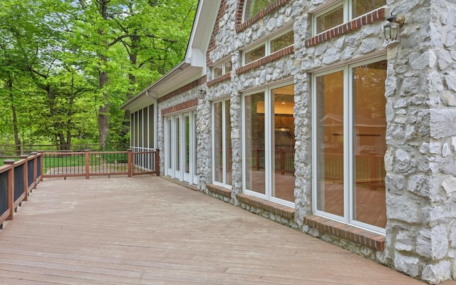 wooden terrace with fence