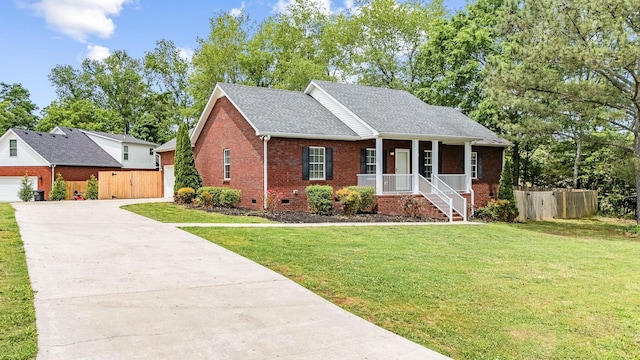 1165 Short Springs Rd, Tullahoma, TN 37388 - view of front facade with brick siding, crawl space, concrete driveway, a garage, and roof with shingles