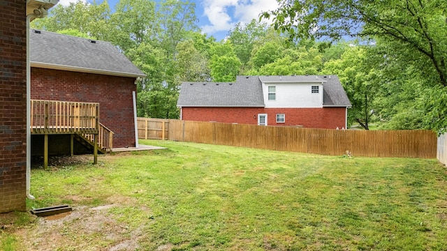 1165 Short Springs Rd, Tullahoma, TN 37388 - view of yard with stairway and a wooden deck