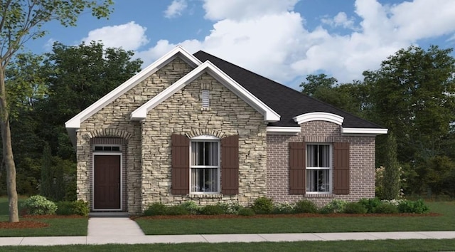 1507 Codah Dr, Mount Juliet, TN 37122 - view of front of house with stone siding and a front lawn