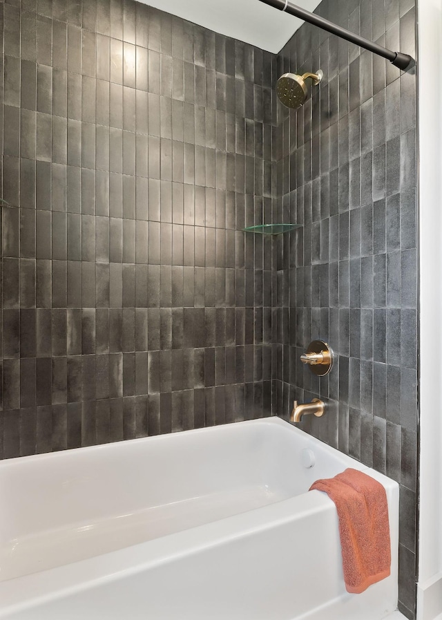 bathroom featuring bathing tub / shower combination