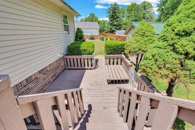 view of wooden deck