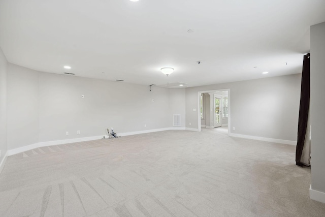 1000 Swanson Ln, Franklin, TN 37064 - basement with baseboards, light carpet, and recessed lighting