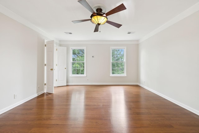 410 Springhouse Ct, Franklin, TN 37067 - empty room with wood finished floors, a ceiling fan, and baseboards