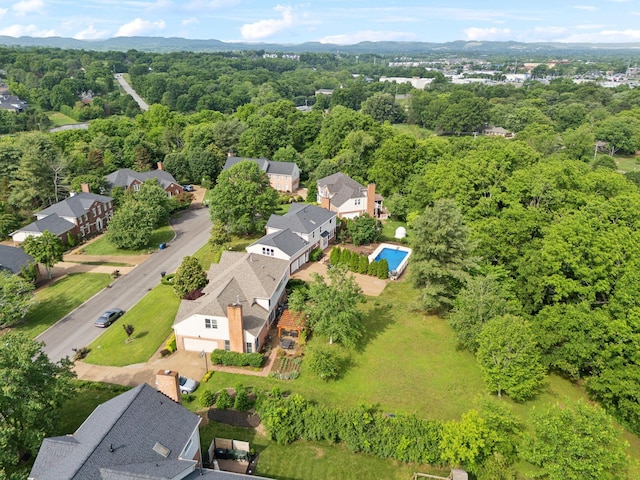 410 Springhouse Ct, Franklin, TN 37067 - aerial perspective of suburban area featuring a heavily wooded area