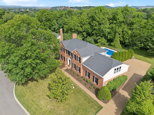 410 Springhouse Ct, Franklin, TN 37067 - view from above of property with a heavily wooded area