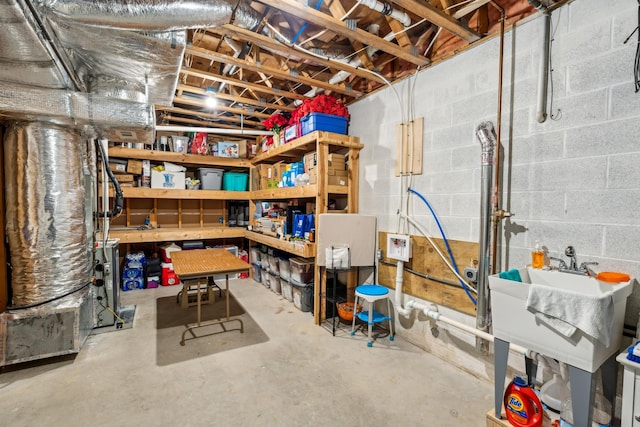 view of storage area