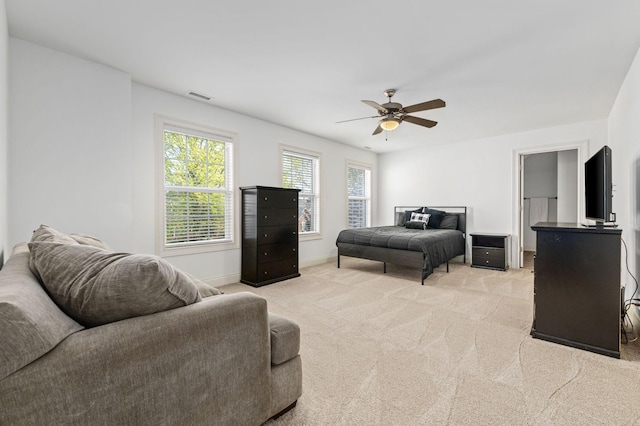 5417 Cavendish Dr, Murfreesboro, TN 37128 - bedroom featuring light colored carpet, baseboards, and a ceiling fan